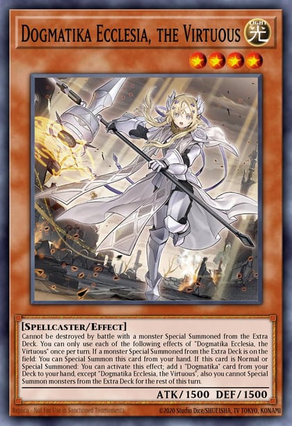 Dogmatika Ecclesia, the Virtuous (Platinum Secret Rare), 25th Anniversary Rarity Collection RA01-EN020
