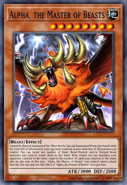 Alpha, the Master of Beasts (Quarter Century Secret Rare), 25th Anniversary Rarity Collection RA01-EN022