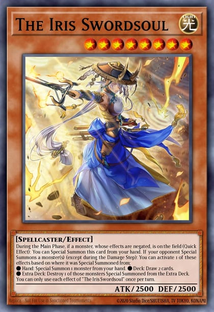 The Iris Swordsoul (Quarter Century Secret Rare), 25th Anniversary Rarity Collection RA01-EN023