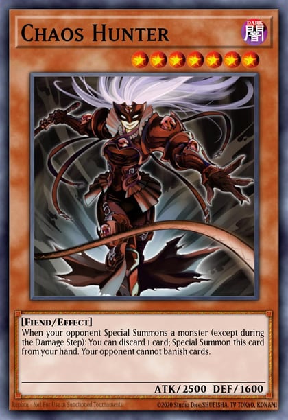 Chaos Hunter (Quarter Century Secret Rare), 25th Anniversary Rarity Collection II RA02-EN007