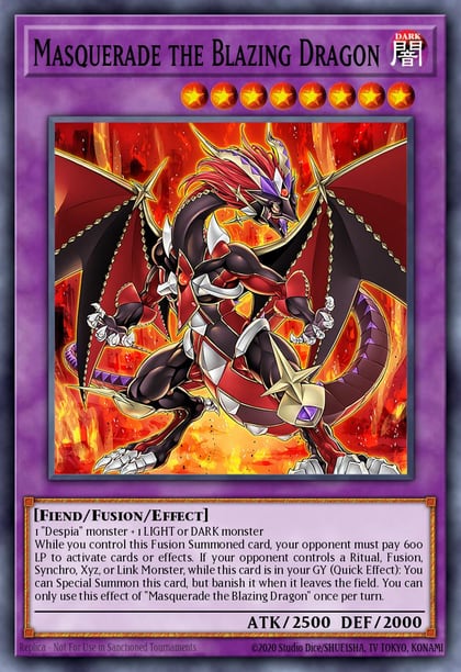 Masquerade the Blazing Dragon (UR), 25th Anniversary Rarity Collection II RA02-EN022