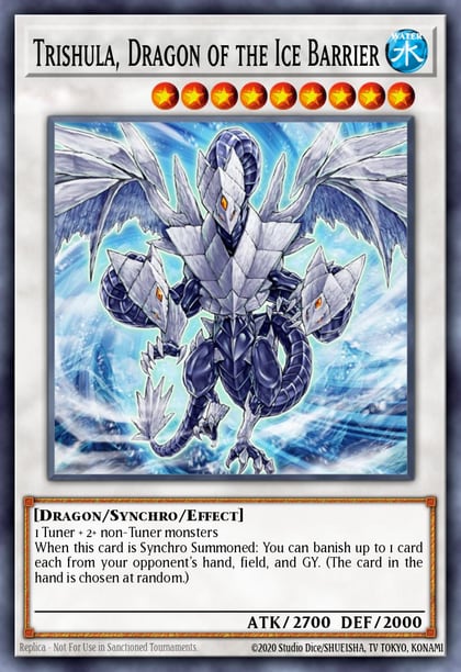 Trishula, Dragon of the Ice Barrier (Quarter Century Secret Rare), 25th Anniversary Rarity Collection II RA02-EN026