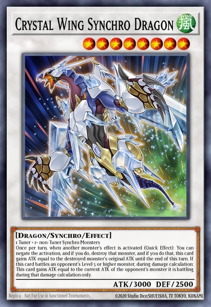 Crystal Wing Synchro Dragon (Platinum Secret Rare), 25th Anniversary Rarity Collection II RA02-EN029