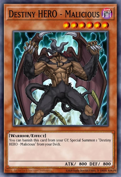 Destiny HERO - Malicious, Quarter Century Bonanza RA03-EN001