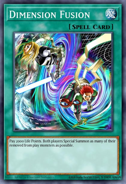 Dimension Fusion (Platinum Secret Rare), Quarter Century Bonanza RA03-EN136