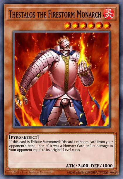 Thestalos the Firestorm Monarch (Quarter Century Secret Rare), Quarter Century Bonanza RA03-EN143