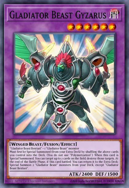 Gladiator Beast Gyzarus (Platinum Secret Rare), Quarter Century Bonanza RA03-EN198