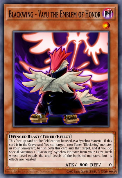 Blackwing - Vayu the Emblem of Honor (Platinum Secret Rare), Quarter Century Bonanza RA03-EN224