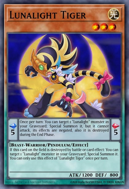Lunalight Tiger (Secret Rare), Quarter Century Stampede RA04-EN020