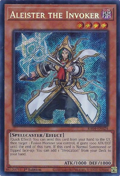 Aleister the Invoker (Alternate Art) (Secret Rare), Quarter Century Stampede RA04-EN024