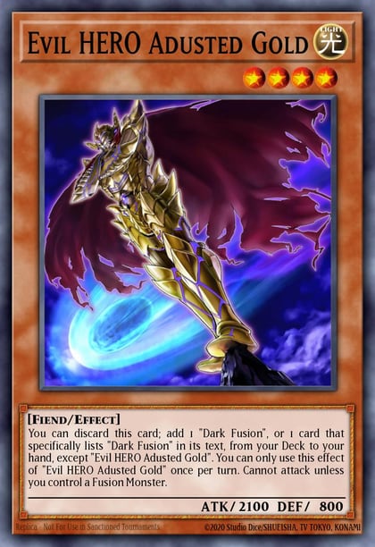 Evil HERO Adusted Gold (UR), Quarter Century Stampede RA04-EN029