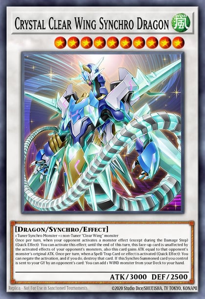 Crystal Clear Wing Synchro Dragon (Quarter Century Secret Rare), Quarter Century Stampede RA04-EN059