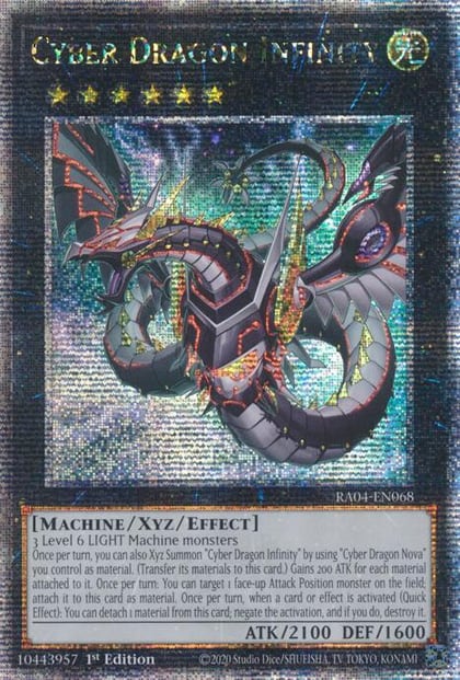 Cyber Dragon Infinity (Alternate Art) (Quarter Century Secret Rare), Quarter Century Stampede RA04-EN068