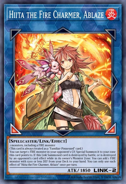 Hiita the Fire Charmer, Ablaze (Platinum Secret Rare), Quarter Century Stampede RA04-EN074