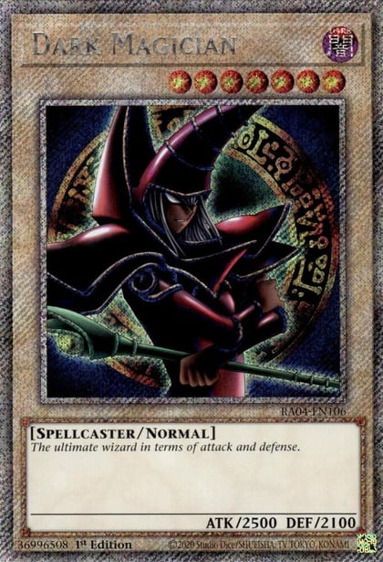 Dark Magician (Arkana) (Platinum Secret Rare), Quarter Century Stampede RA04-EN106