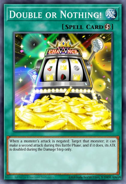 Double or Nothing! (Platinum Secret Rare), Quarter Century Stampede RA04-EN156