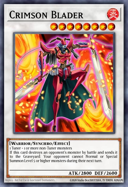 Crimson Blader (Platinum Secret Rare), Quarter Century Stampede RA04-EN161
