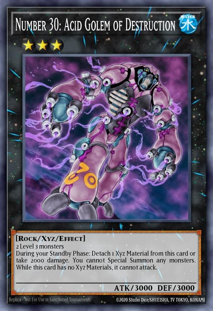 Number 30: Acid Golem of Destruction (Quarter Century Secret Rare), Quarter Century Stampede RA04-EN165