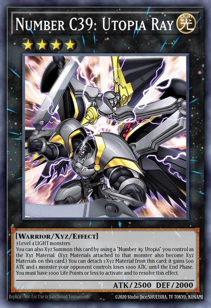 Number C39: Utopia Ray (Platinum Secret Rare), Quarter Century Stampede RA04-EN174