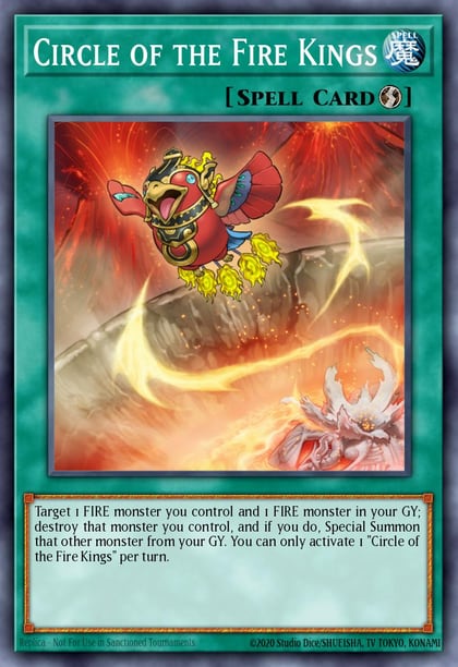 Circle of the Fire Kings (Platinum Secret Rare), Quarter Century Stampede RA04-EN195