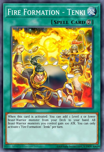 Fire Formation - Tenki (Platinum Secret Rare), Quarter Century Stampede RA04-EN201