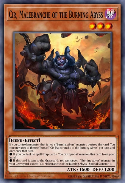 Cir, Malebranche of the Burning Abyss (Quarter Century Secret Rare), Quarter Century Stampede RA04-EN235