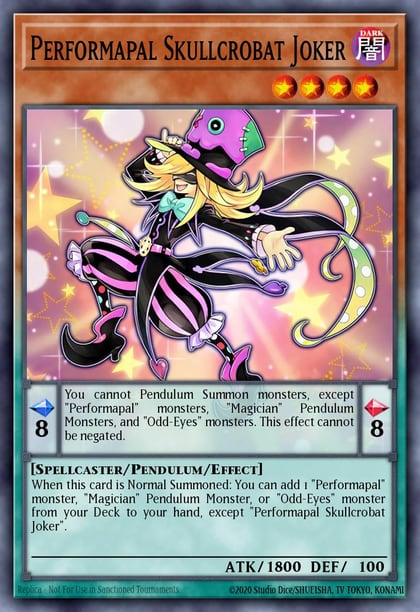 Performapal Skullcrobat Joker (Platinum Secret Rare), Quarter Century Stampede RA04-EN257