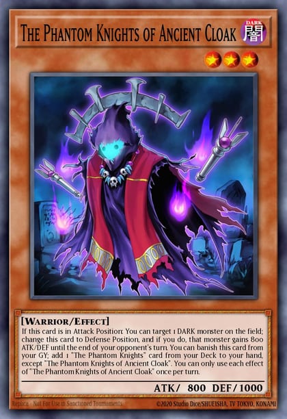 The Phantom Knights of Ancient Cloak (Platinum Secret Rare), Quarter Century Stampede RA04-EN263