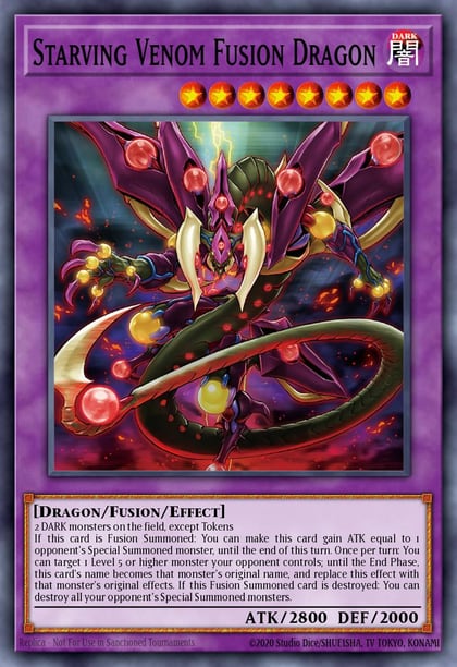 Starving Venom Fusion Dragon (Platinum Secret Rare), Quarter Century Stampede RA04-EN272
