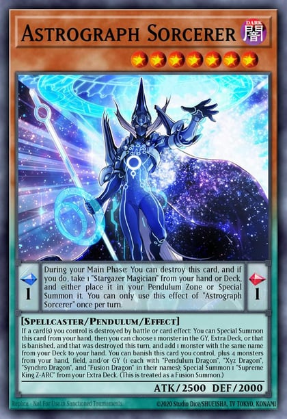 Astrograph Sorcerer (Platinum Secret Rare), Quarter Century Stampede RA04-EN282