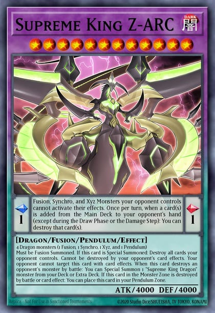 Supreme King Z-ARC (Platinum Secret Rare), Quarter Century Stampede RA04-EN284