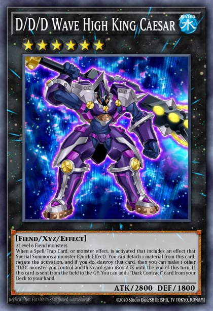 D/D/D Wave High King Caesar (Platinum Secret Rare), Quarter Century Stampede RA04-EN290