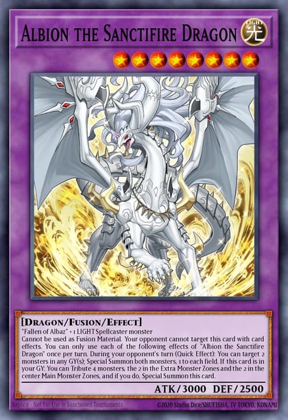Albion the Sanctifire Dragon (Secret Rare), Rarity Collection 5 RA05-EN037