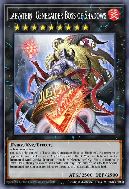 Laevatein, Generaider Boss of Shadows (Secret Rare), Rarity Collection 5 RA05-EN051