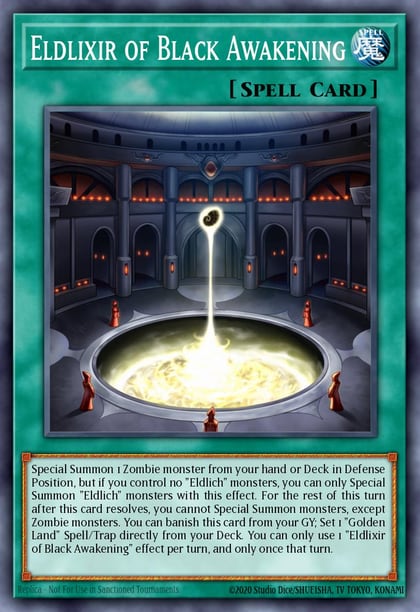 Eldlixir of Black Awakening (Platinum Secret Rare), Rarity Collection 5 RA05-EN065