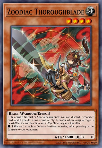 Zoodiac Thoroughblade, Raging Tempest RATE-EN017