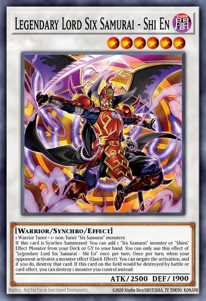 Legendary Lord Six Samurai - Shi En (Quarter Century Secret Rare), Rage of the Abyss ROTA-EN039