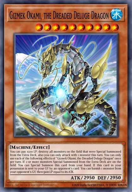 Gizmek Okami, the Dreaded Deluge Dragon, Rise of the Duelist ROTD-EN032