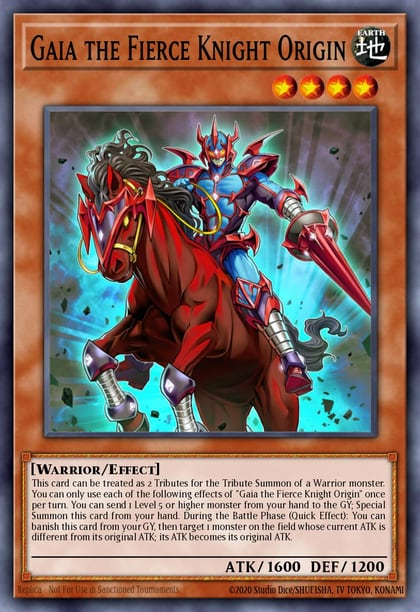 Gaia the Fierce Knight Origin, Rise of the Duelist ROTD-ENSP1