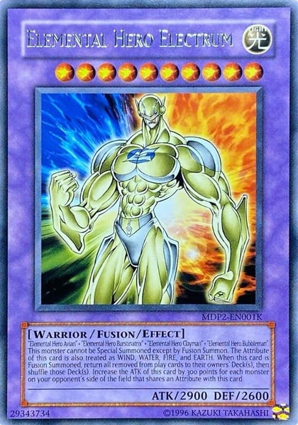 Elemental Hero Electrum, Redemption Replacement MDP2-EN001K