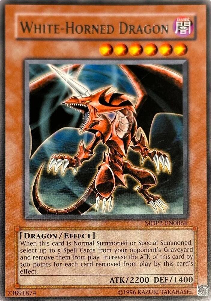 White-Horned Dragon (MDP2-EN006K), Redemption Replacement MDP2-EN006K