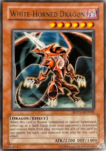 White-Horned Dragon (MDP2-EN006K), Redemption Replacement MDP2-EN006K