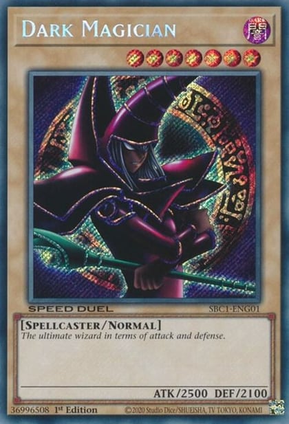 Dark Magician (G) (Secret Rare), Speed Duel: Streets of Battle City SBC1-ENG01