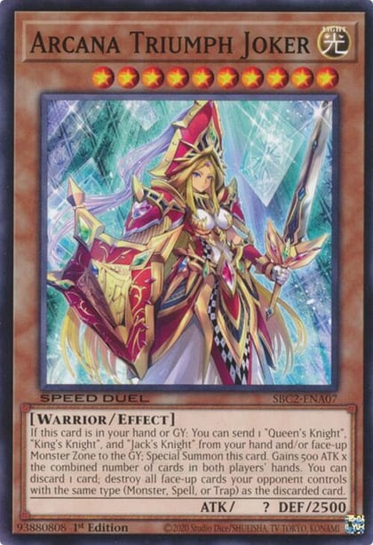 Arcana Triumph Joker, Speed Duel: Battle City Finals SBC2-ENA07