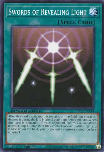 Swords of Revealing Light (SBC2-ENA14), Speed Duel: Battle City Finals SBC2-ENA14