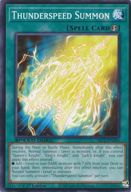Thunderspeed Summon, Speed Duel: Battle City Finals SBC2-ENA16