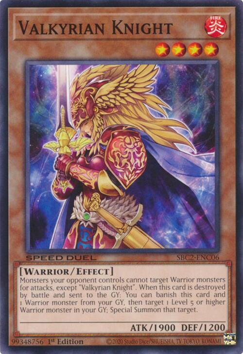 Valkyrian Knight, Speed Duel: Battle City Finals SBC2-ENC06