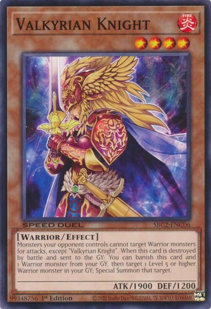 Valkyrian Knight, Speed Duel: Battle City Finals SBC2-ENC06
