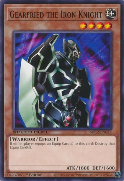 Gearfried the Iron Knight, Speed Duel: Battle City Finals SBC2-ENC11