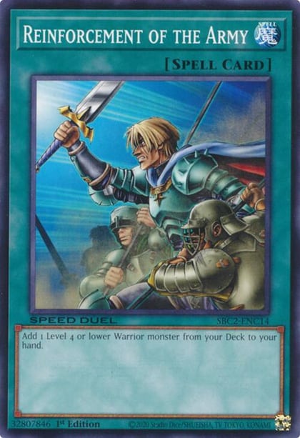 Reinforcement of the Army, Speed Duel: Battle City Finals SBC2-ENC14